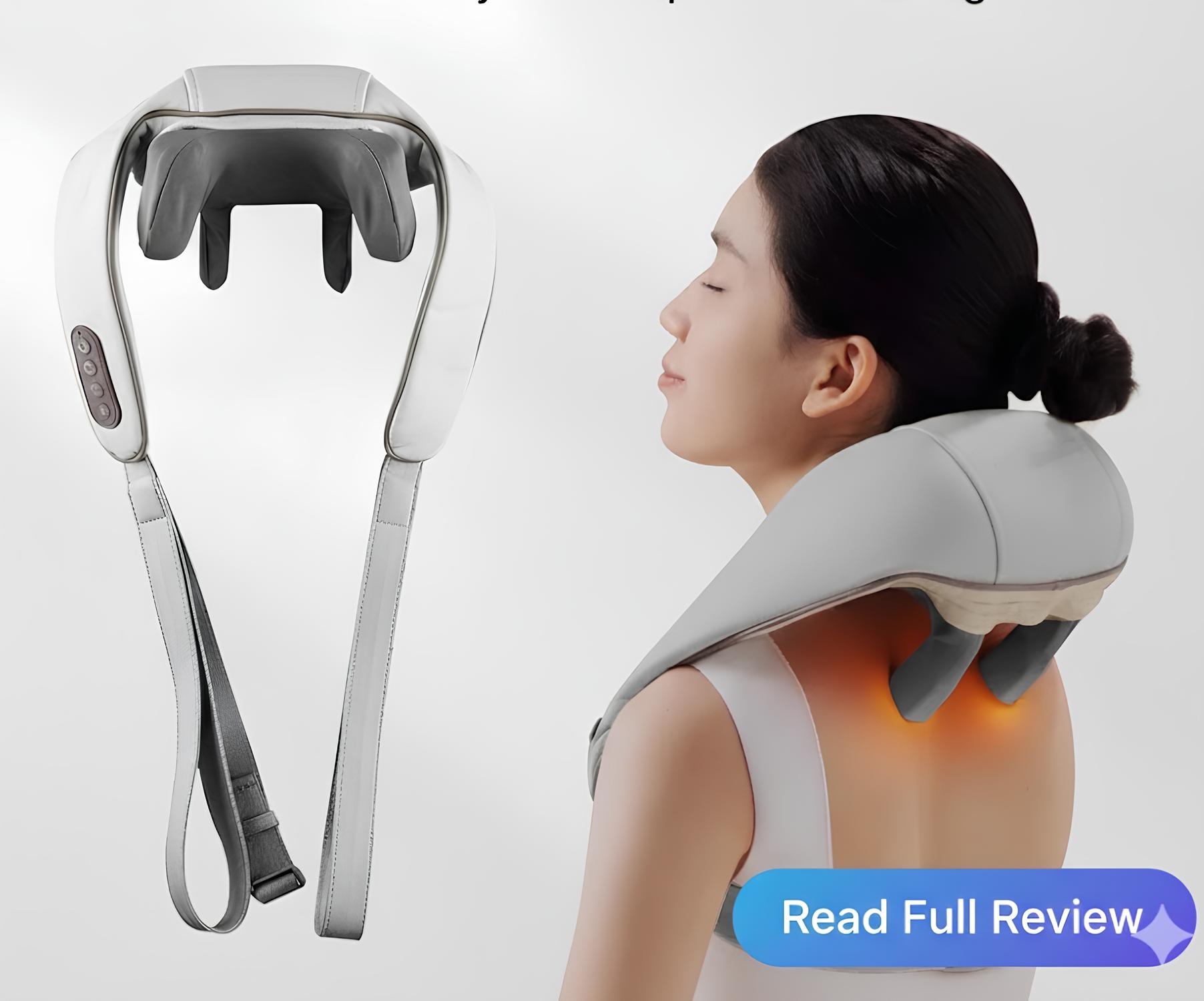 Shiatsu Boyun ve Sırt Masaj Aleti — Isıtmalı, USB Şarjlı ve Taşınabilir: Günün Yorgunluğunu Tek Dokunuşla Atın