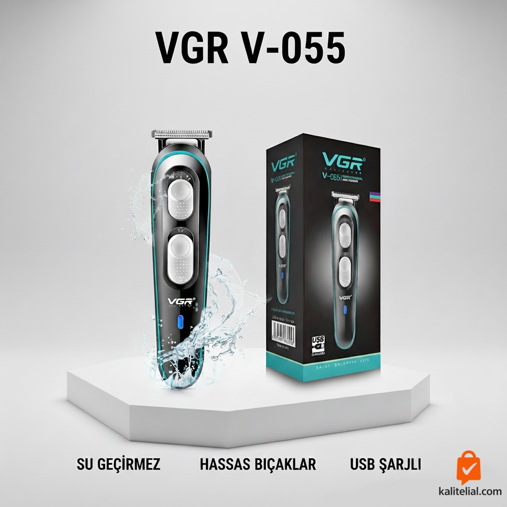 VGR V-055 Şarjlı Profesyonel Tıraş Makinesi: Erkek Bakımında Teknoloji ve Konforun Buluştuğu Nokta
