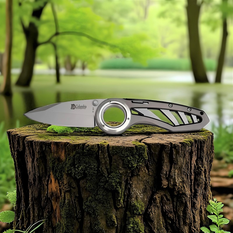 Columbia A-321 Kurt Logolu Katlanabilir Cep Çakısı – Outdoor, Kamp ve Koleksiyon Tutkunları İçin