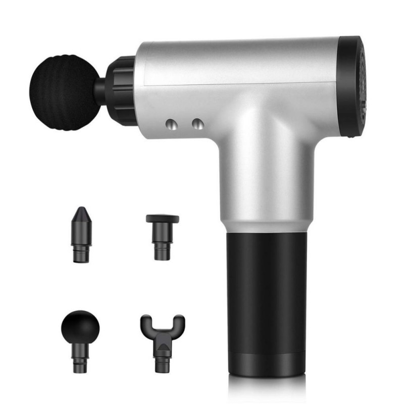 Dört Başlıklı Altı Fonksiyonlu Şarjlı Masaj Tabancası