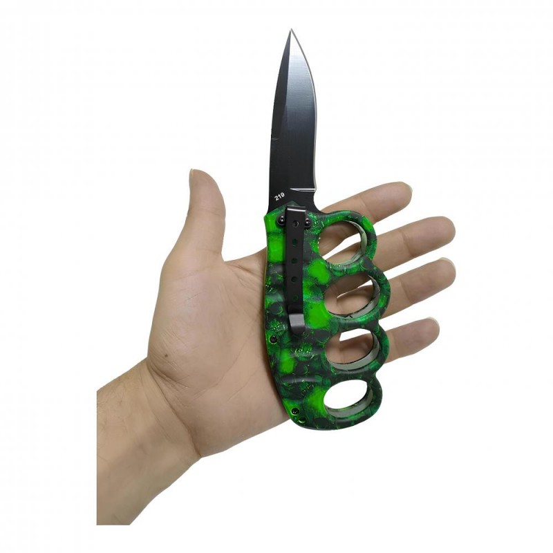 Gold Steel Soğuk Çelik 219 Yeşil Renk Muştalı Çakı