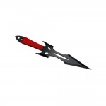 Kırmızı Kunai Fırlatma Bıçağı Seti 3 lü  Naruto Shuriken AJ00