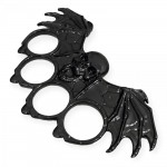 Kuru Kafa ve Kanat İşlemeli Siyah Muşta