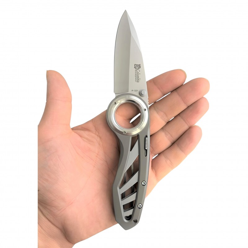 Columbia A-321 Kurt Logolu Katlanabilir Cep Çakısı – Outdoor, Kamp ve Koleksiyon Tutkunları İçin