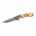 SİBİRYA Çakı Sap Detayı – Paslanmaz Çelik ve Kurt İşlemesi | Kalitelial.com