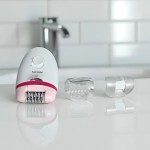 Philips epilatör pembe beyaz tasarım ürün fotoğrafı.