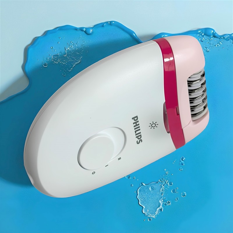 Koltuk altı epilasyonu uygulaması için hassas başlık kullanımı.