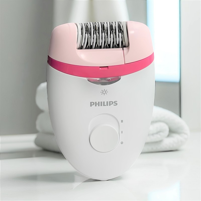 BRE225/05 kutu içeriği — hassas başlık, masaj başlığı, kese ve kullanım kılavuzu.