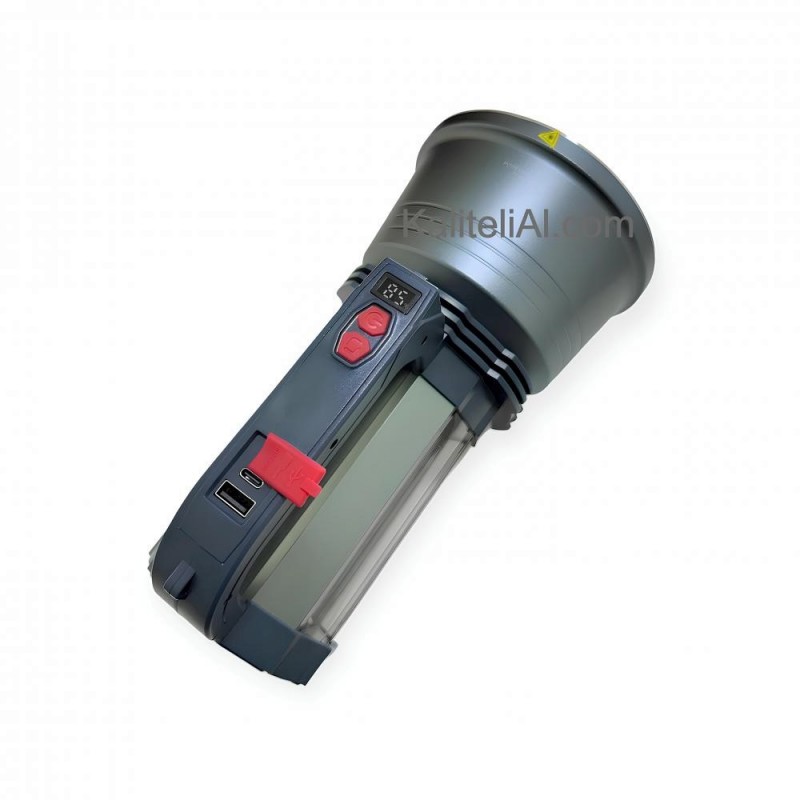 Powerdex PD-6800 6000 mAh Dijital Göstergeli Powerbank ve 3000 Lümen Flaş-SOS Işıklı Kamp Feneri