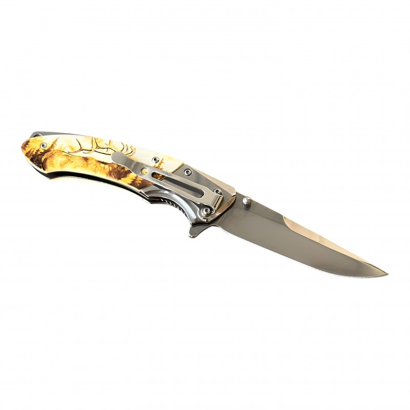 Sibirya Geyik Desenli Avcı Çakısı Tüm Açılardan – Estetik ve Güçlü | Kalitelial.com