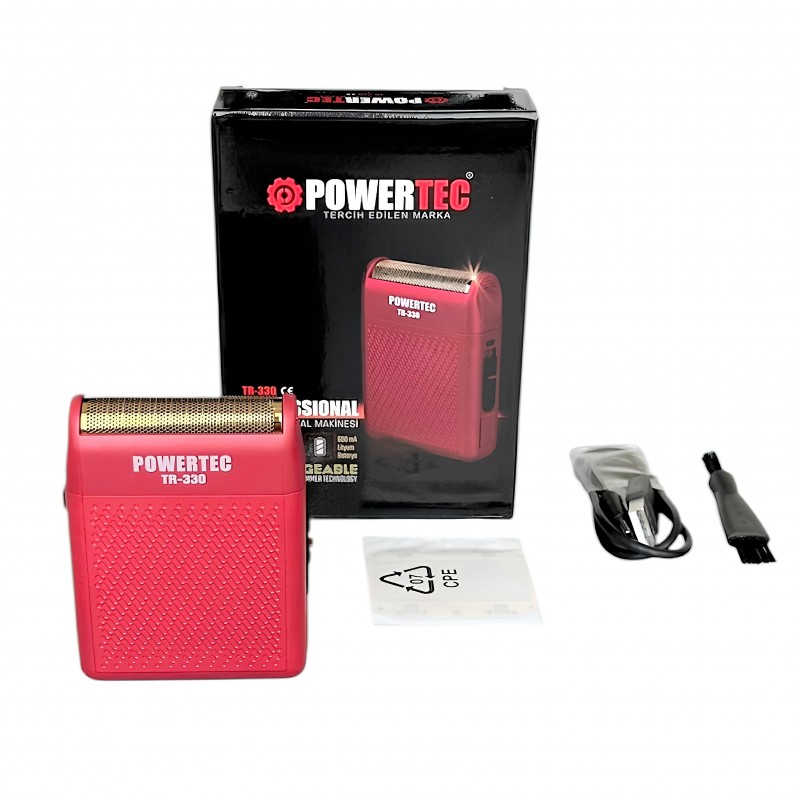 Powertec TR-330 uzun ömürlü şarjlı mini tıraş makinesi
