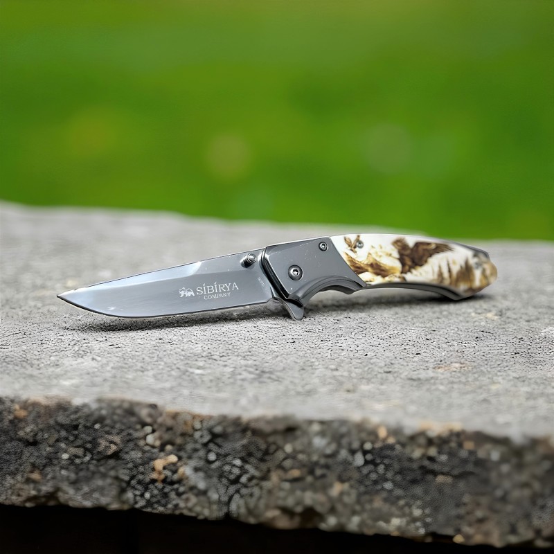 Sibírya Company Kartal Desenli Çakı – Şık ve Dayanıklı Tasarım