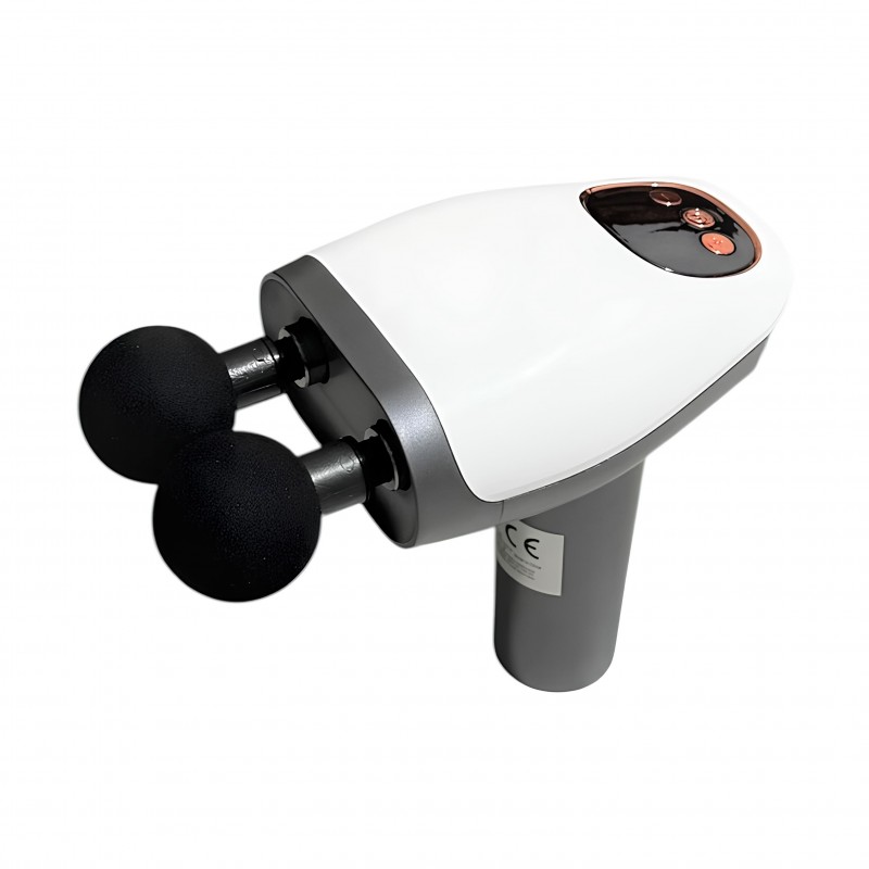 Çift başlıklı dijital ekranlı masaj tabancasının hız ve mod göstergeli ekran detayı