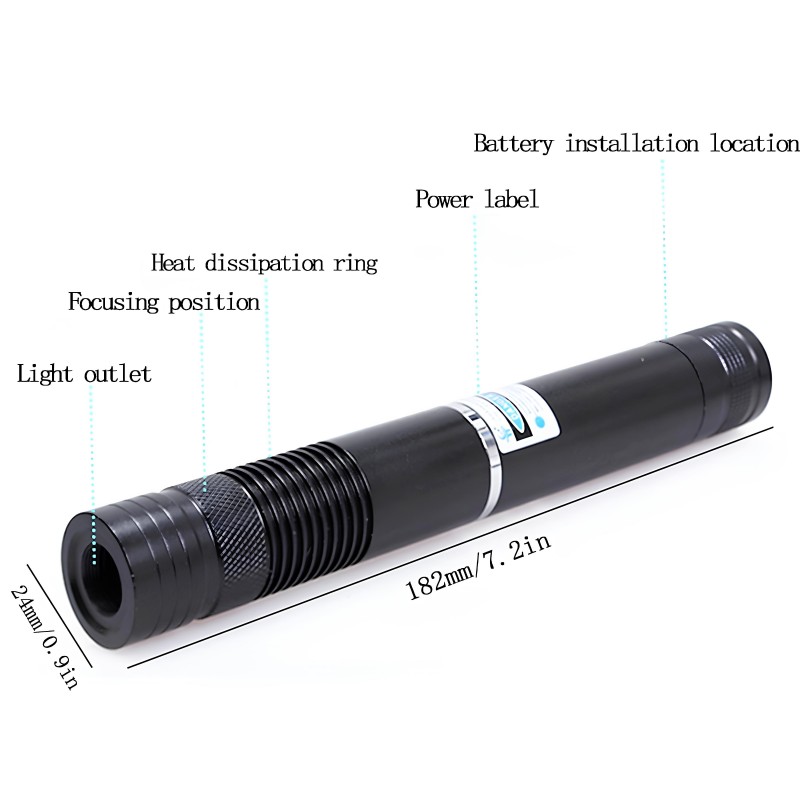 Yakıcı mavi lazer pointer 5000 mW – kalitelial.com