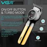 VGR V-989 LCD Ekranlı Turbo Modlu Tıraş Makinesi | Sessiz, Güçlü ve Profesyonel Performans