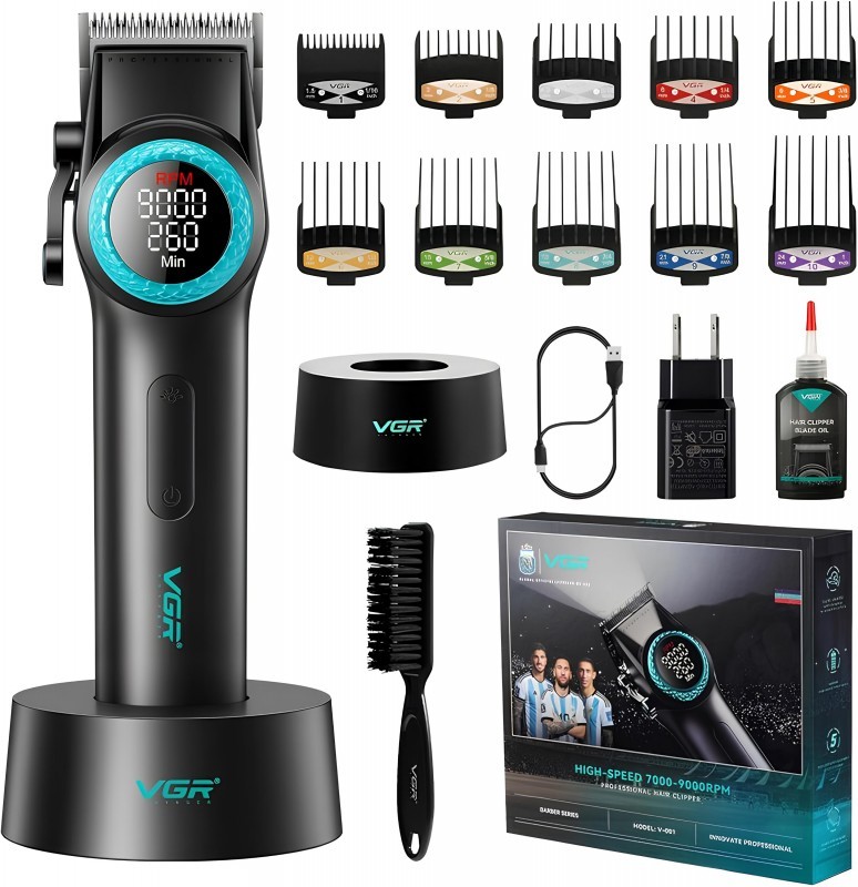 VGR V-001 saç kesim makinesi profesyonel berber kullanımı