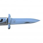 Güçlendirilmiş çelikten üretilmiş AKC Klasik Stiletto Blackwood Otomatik Bıçak.