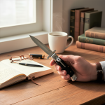 Profesyonel ve taktik kullanım için tasarlanmış AKC Klasik Stiletto Blackwood Otomatik Bıçak.