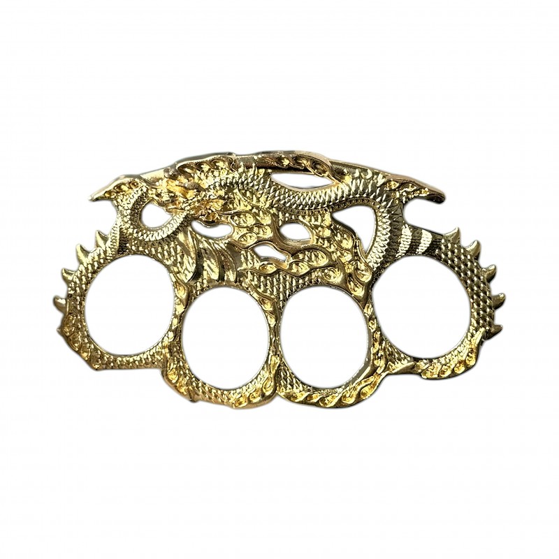 Altın Renk Ejderha Desenli Muşta