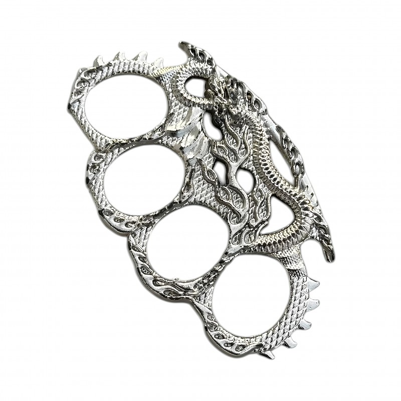 Gümüş Ejderha Desenli Muşta | Özel Koleksiyon Eseri
