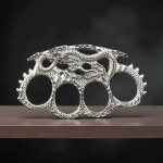 Gümüş Ejderha Desenli Muşta | Özel Koleksiyon Eseri