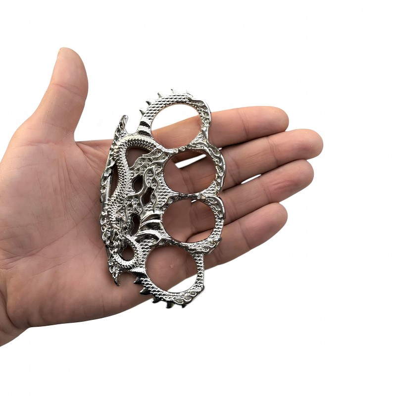 Gümüş Ejderha Desenli Muşta | Özel Koleksiyon Eseri