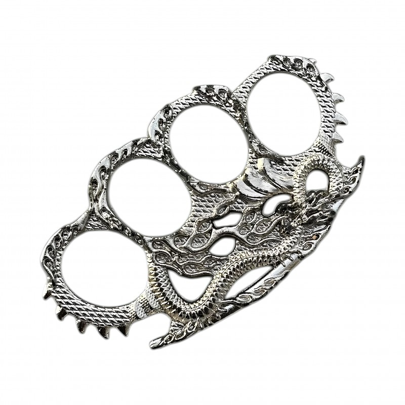 Gümüş Ejderha Desenli Muşta | Özel Koleksiyon Eseri