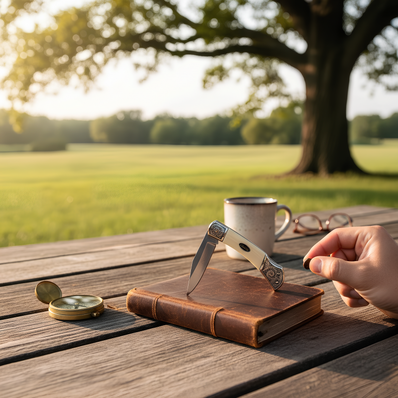 Dramatik ışık altında Kurtlar Vadisi Kılıç Çakısı - KaliteliAl'da gösterişli ürün.