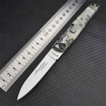 Leverletto Otomatik Bıçak - Bill DeShivs & AKC İtalya İş Birliği | Dijital Kamuflaj Desen