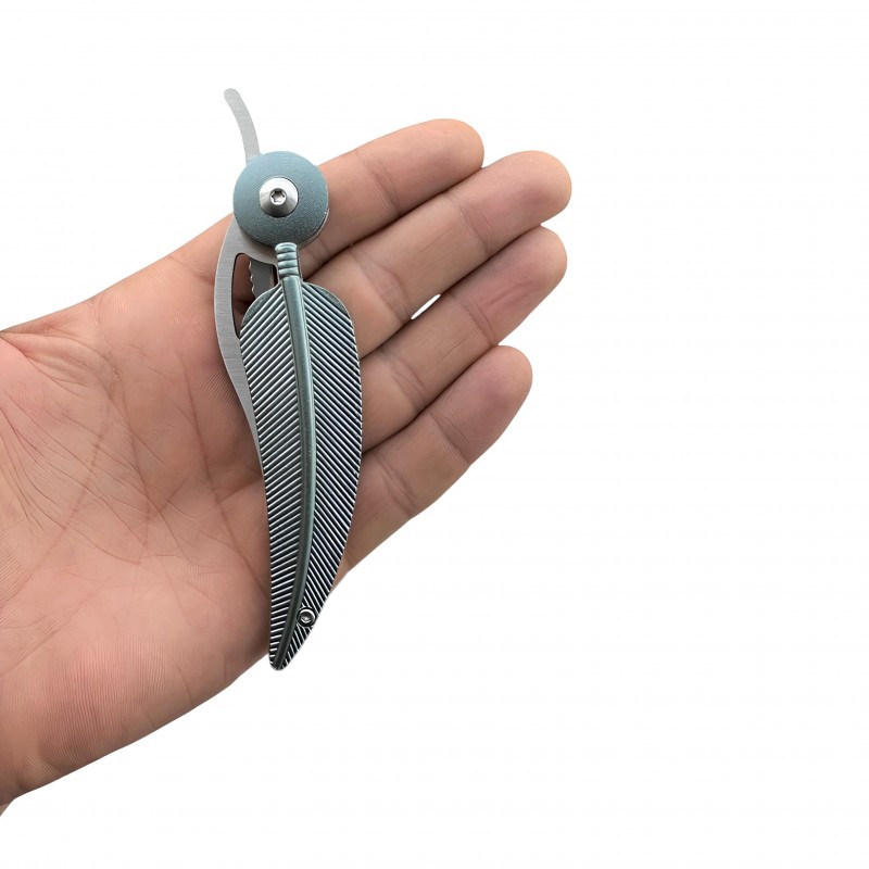 Mint Yeşili DRAGON KNIVES Tüy Şekilli Katlanır Çakı