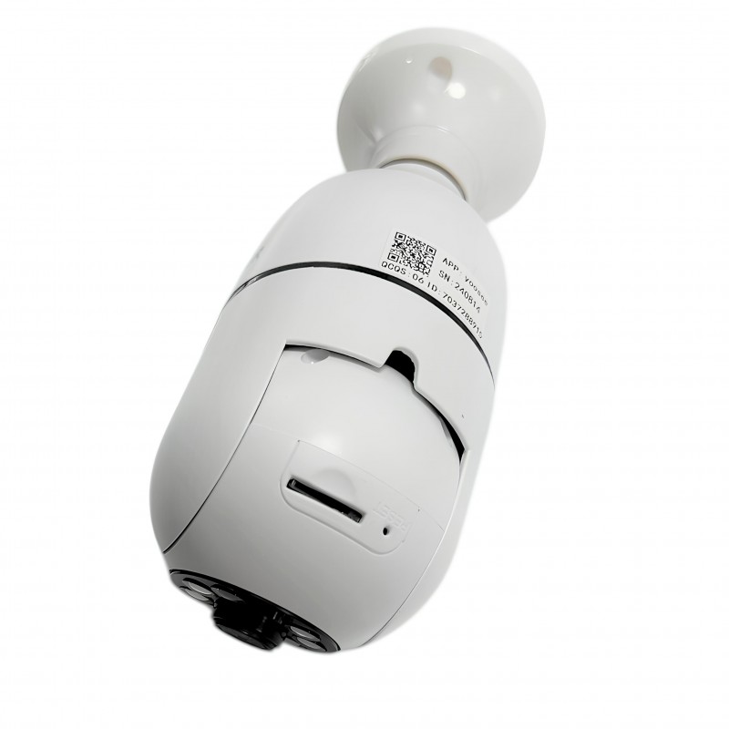 Smart WiFi Ampul Kamera – Duvara veya Tavana Monte Edilebilen 4K Pan‑Tilt Güvenlik Çözümü
