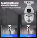 Smart WiFi Ampul Kamera – Duvara veya Tavana Monte Edilebilen 4K Pan‑Tilt Güvenlik Çözümü