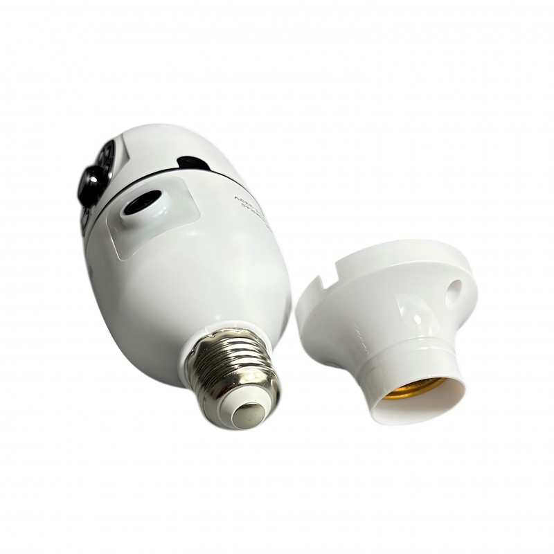 Smart WiFi Ampul Kamera – Duvara veya Tavana Monte Edilebilen 4K Pan‑Tilt Güvenlik Çözümü