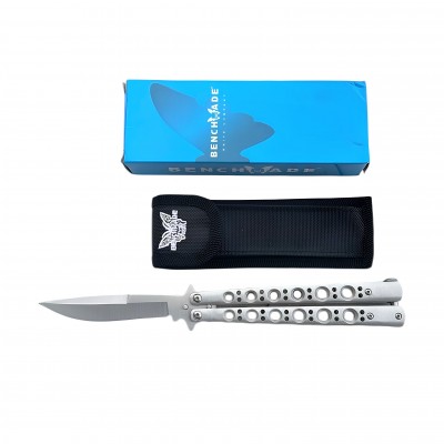 Benchmade Kelebek Bıçak: 42 Balisong İşlenmiş Titanyum Saplı 440C