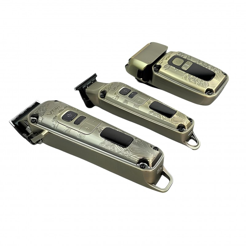 Profesyonel Berber Tıraş Makinesi Seti VGR V-642 3'lü Set