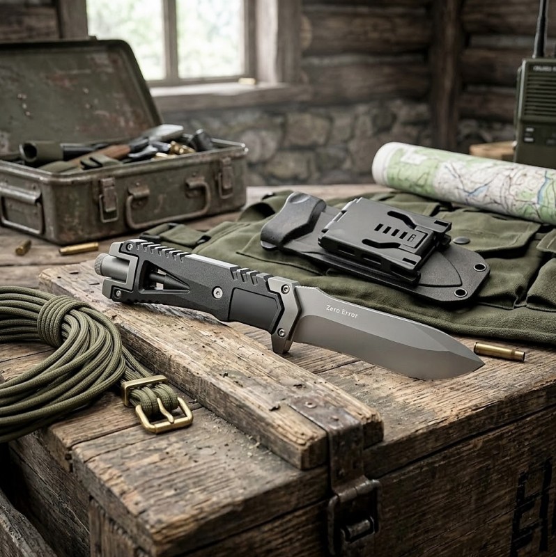 Survival Bıçak Seti Zero Error Ateş Başlatıcı ve Düdük