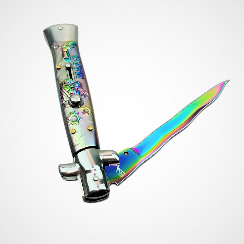 Gökkuşağı Renkli Sustalı Bıçak AKC Mafia Taktik Seri