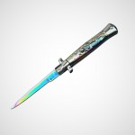 Titanyum Kaplama Gökkuşağı Sustalı Bıçak AKC Mafia Serisi