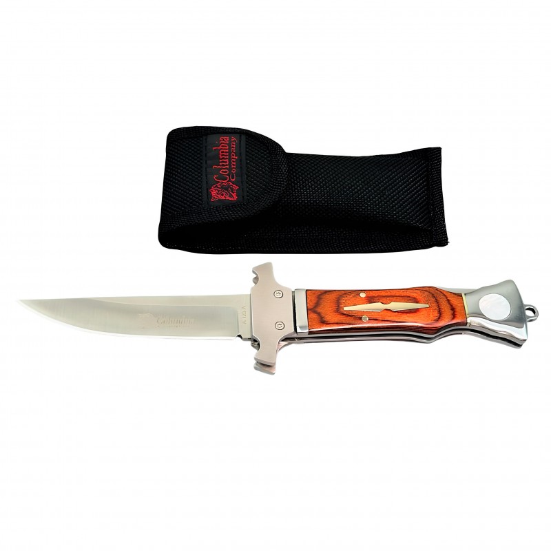 Columbia A-123-A Wolf Series Ahşap Kabzeli Katlanır Kamp Çakısı kalitelial.com