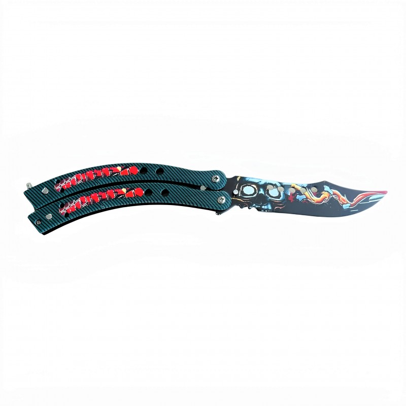 kafatasi-desenli-kelebek-egitmen-bicagi-ozel-tasarim-balisong