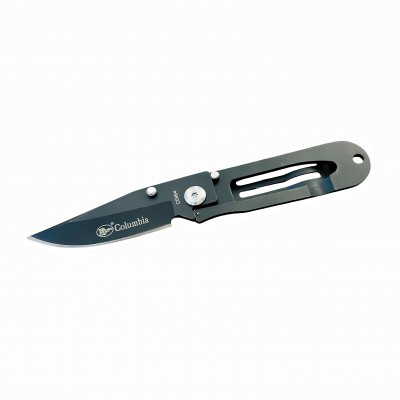 Columbia C5964 Paslanmaz Çelik Katlanabilir Klipsli Cebi Çakısı – Mat Siyah Outdoor Kamp Bıçağı