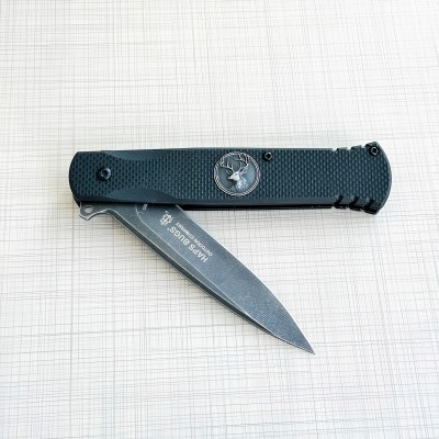 HAPS BUGS YST5868BD Çakı – HAPS BUGS Geyik Figürlü Çakı Siyah Outdoor Katlanır Çakı ve EDC Çakı