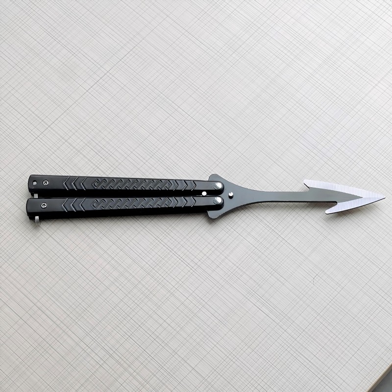 siyah-keskin-olmayan-guvenli-balisong-trainer-antrenman-kelebegi