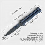 Siyah Tasarımlı Profesyonel Kelebek Bıçak (Balisong)