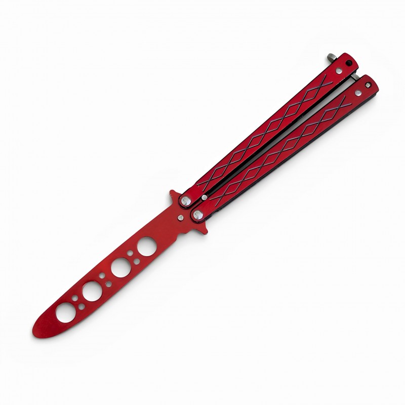 kirmizi-renkli-elmas-islemeli-antrenman-kelebek-balisong