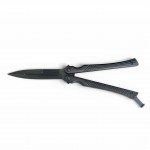 Siyah Tasarımlı Profesyonel Kelebek Bıçak (Balisong)