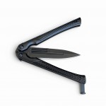 Siyah Tasarımlı Profesyonel Kelebek Bıçak (Balisong)