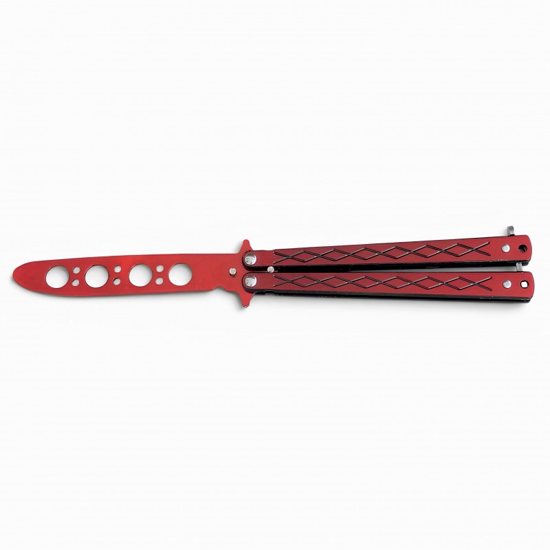 profesyonel-elmas-desenli-kirmizi-antrenman-kelebek-balisong-kalitelial