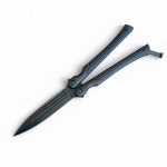 Siyah Tasarımlı Profesyonel Kelebek Bıçak (Balisong)