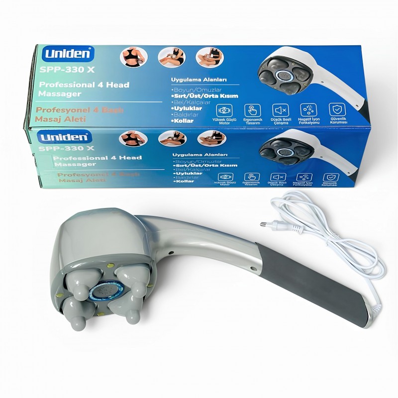 Uniden SPP-330X YK-301 profesyonel 4 başlıklı titreşimli masaj aleti